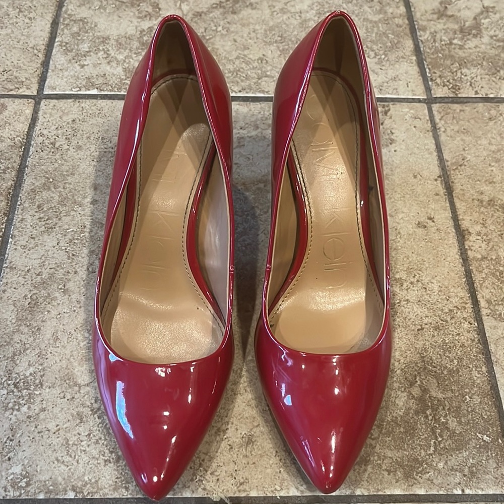 Red Calvin Klein heels